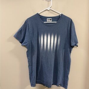 Men's Short Sleeve Wave Interference Blue Tee. See measurements